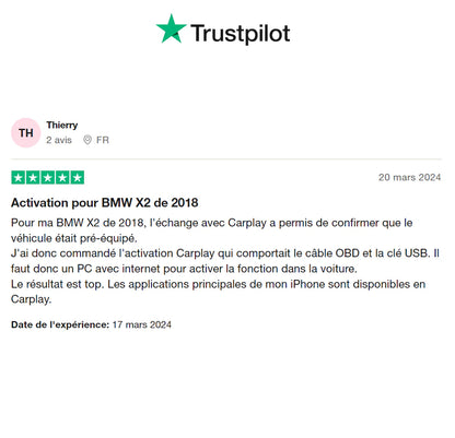 Activation de l'option Carplay via USB pour BMW système   WAY - Carplay Fascination